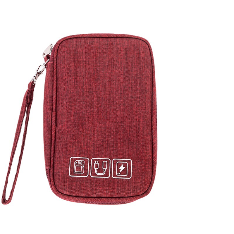 Mini paquete de datos Banco de energía cable de datos bolsa de almacenamiento de teléfono móvil bolsa de almacenamiento de auriculares de energía móvil de mano bolsa de almacenamiento