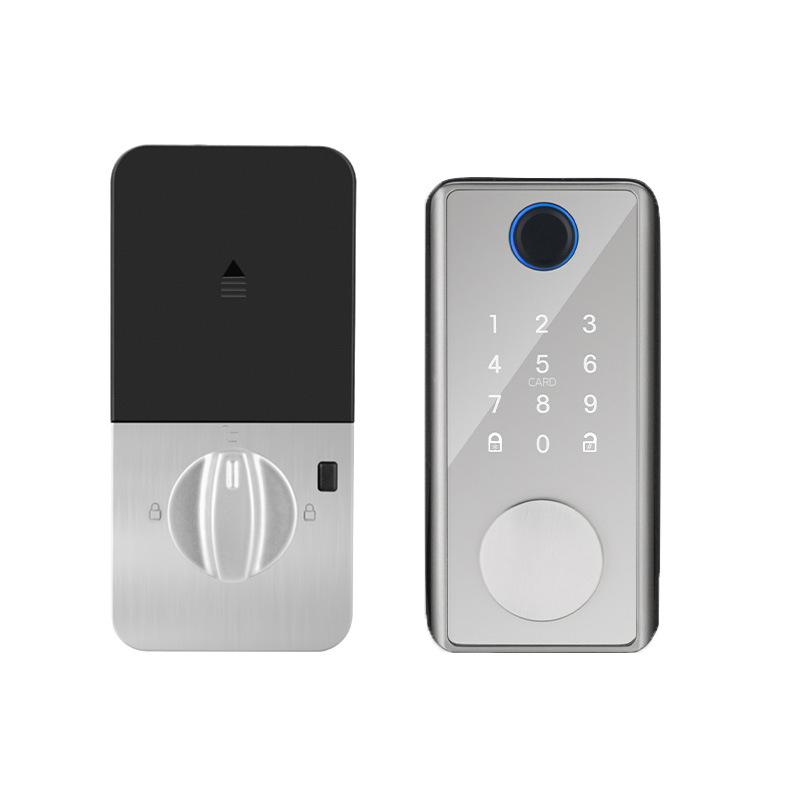 Cerradura de bloqueo inteligente cerradura de huellas dactilares cerradura automática estándar americano tarjeta de crédito canal almacén contraseña cerradura de la puerta transfronteriza exclusivo