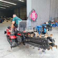 自走式履带开沟回填机 乘坐式路面开沟机35马力开槽机