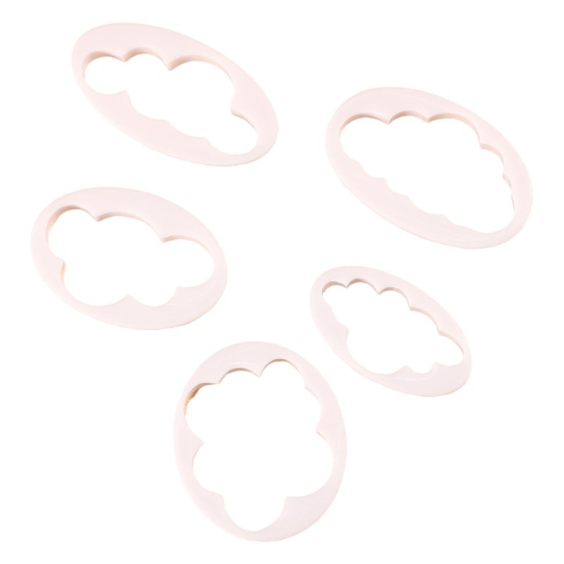 Suministros de repostería en la nube para bricolaje transfronterizo, molde para cortar pasteles, productos de repujado de pan, juego de moldes de plástico, stock listo de fábrica