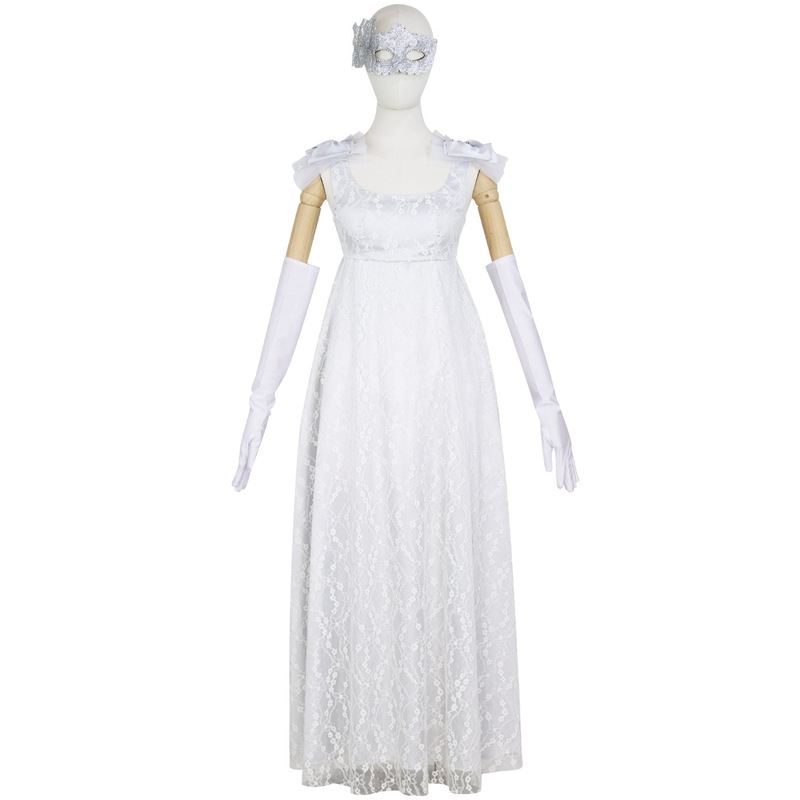 Bridgerton Season 4 Dress Bridgerton Season 4 Silver Empire Dress Vintage Satin Halloween