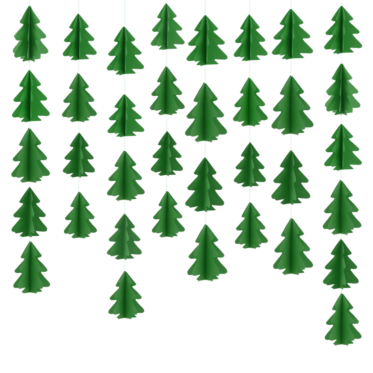 3개의 층 10PCS 에메랄드 그린