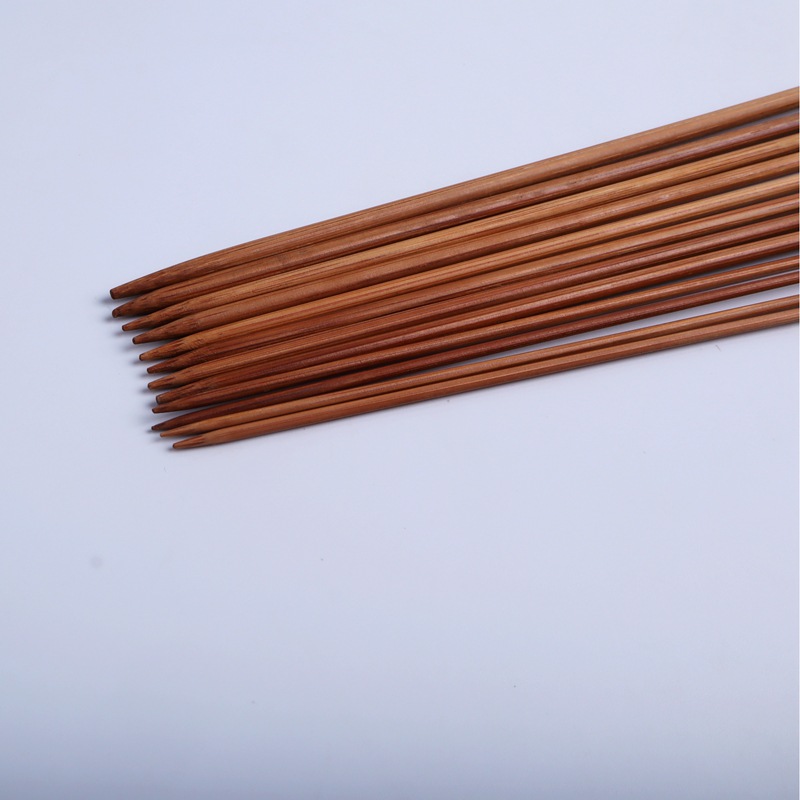Carbonized sweater needle single point bamboo stick needle round ball single point needle bamboo 35CM long set of 18 pairs manufacturer wholesale cross-border