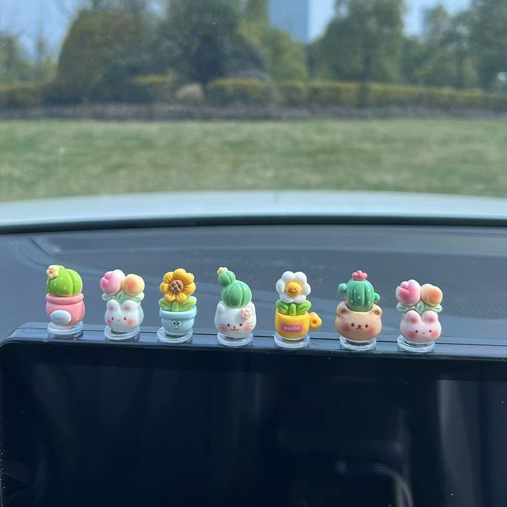 Новый милый симулятор маленький цветочный горшок автомобильный украшение