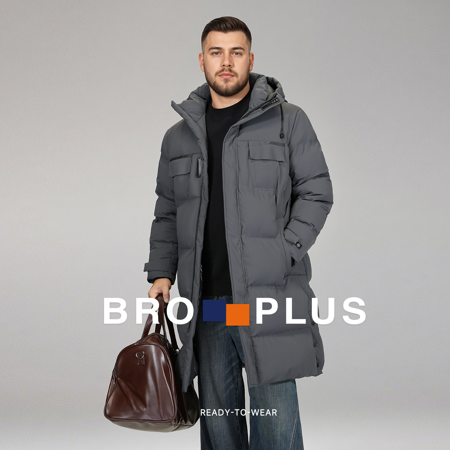 胖哥哥500g黑金极寒羽绒服男大码男装中长款高端加肥加大胖子冬季