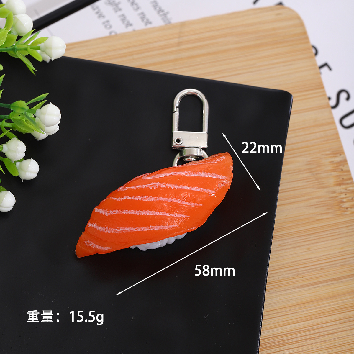 PVCファッションシミュレーション日本式寿司キーホルダー写真撮影シミュレーション食品道具学生かばんDIYストラップ