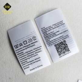 现货temu平台跨境洗水标97%polyester3%elastane英文成份带税号