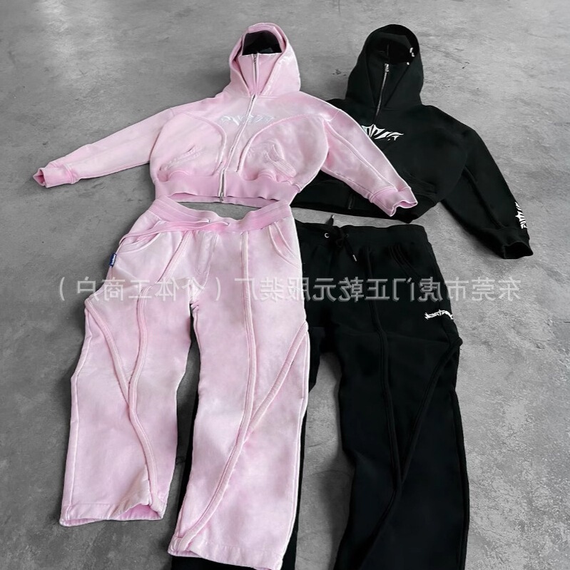 Cross-Border Foreign Trade Personalized Street Cool Embroidered Patchwork Hoodie Ninja Spring and Autumn Heavy Craft Double Drop Shipping