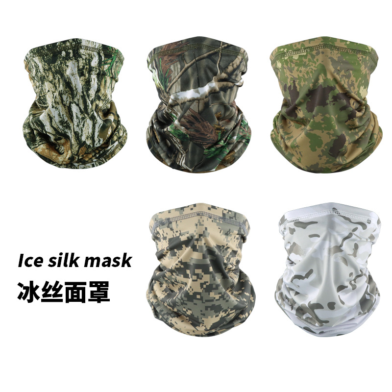 Verano hielo bib máscara respirada para montar al aire libre cubierta de sombrilla solar cubierta de cuello de motocicleta