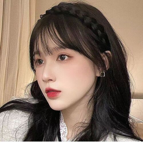 Braided wig headband, one-piece handmade fishbone braided headband, Internet celebrity new braided hairpin for women