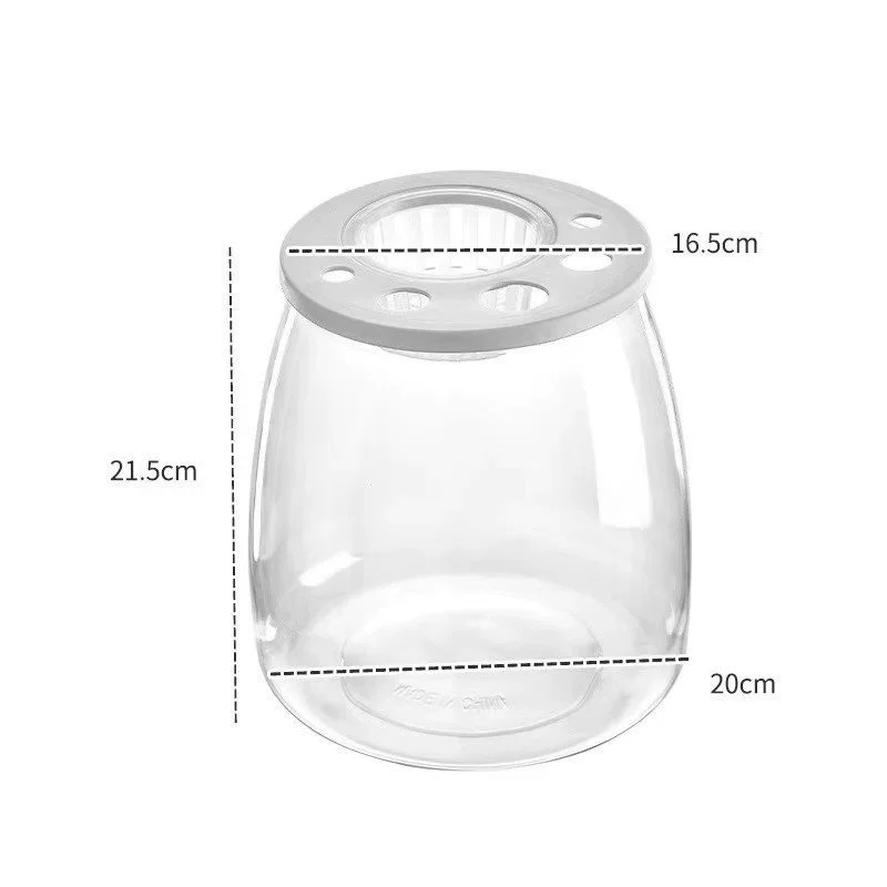Plastic turtle breeding cylinder micro -landscape hood living room transparent lid lizard lizard climbing cylinder