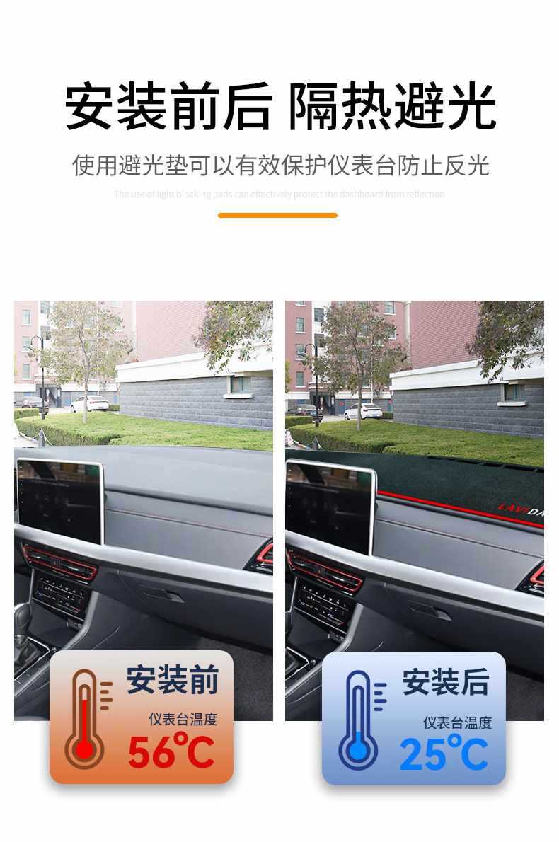 Suitable for Volkswagen Lavida Center Console Sunshade Mat, Dashboard Sunshade Mat Plus Interior New Version 24 Qihang