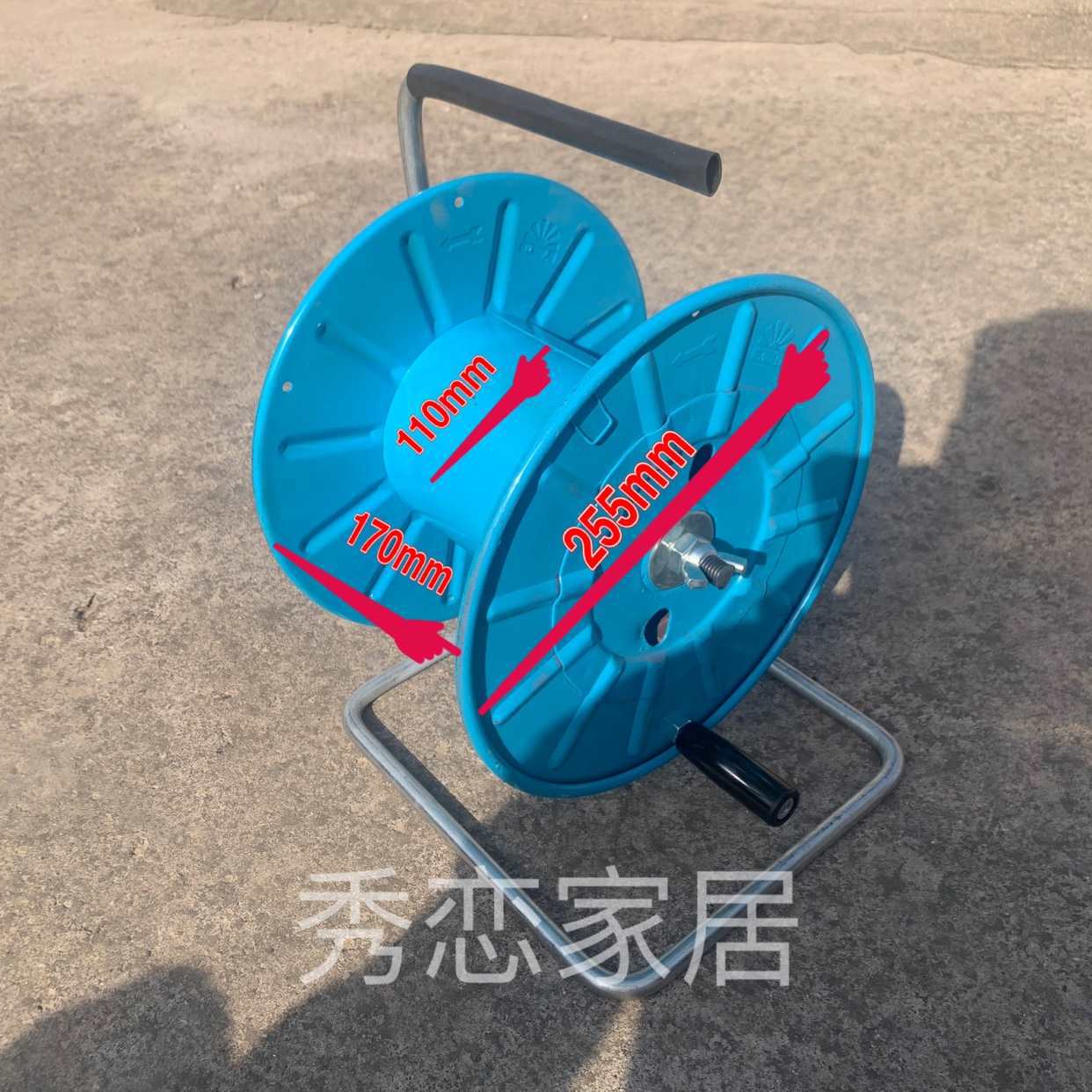 金属线盘铁线盘空盘绕线盘卷线盘手摇收线器铁线轴工字轮绕线器铁