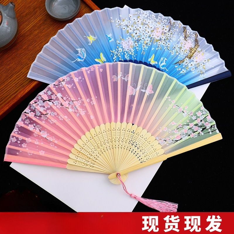 扇子折扇古风中国风汉服女旗袍舞蹈跳舞儿童学生夏日随身折叠小扇