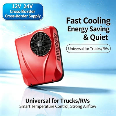 Conditioner 4860V72V for Electric Three-Wheel and — Automotive air conditioning - 12v-cross-border-exclusive-supply-red-dual-use-for-heating-and-cooling