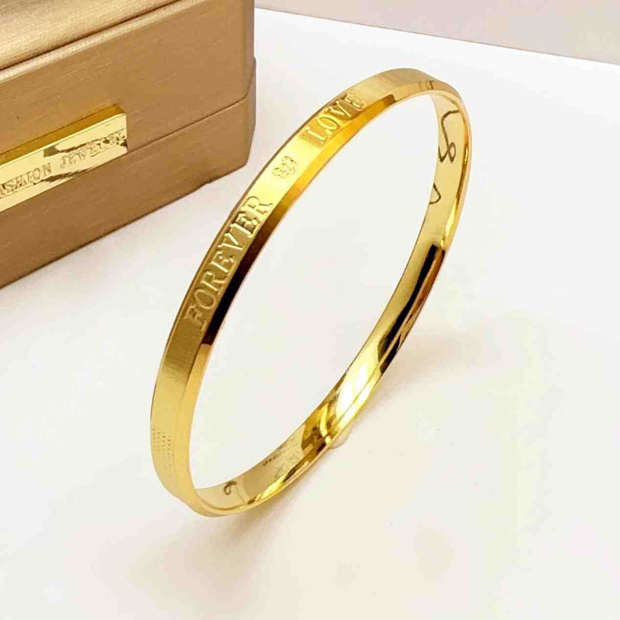 Fujia Forever Love bracelet Women's Aurora Gold Drive Flashing Circle solid bracelet golden foot gold