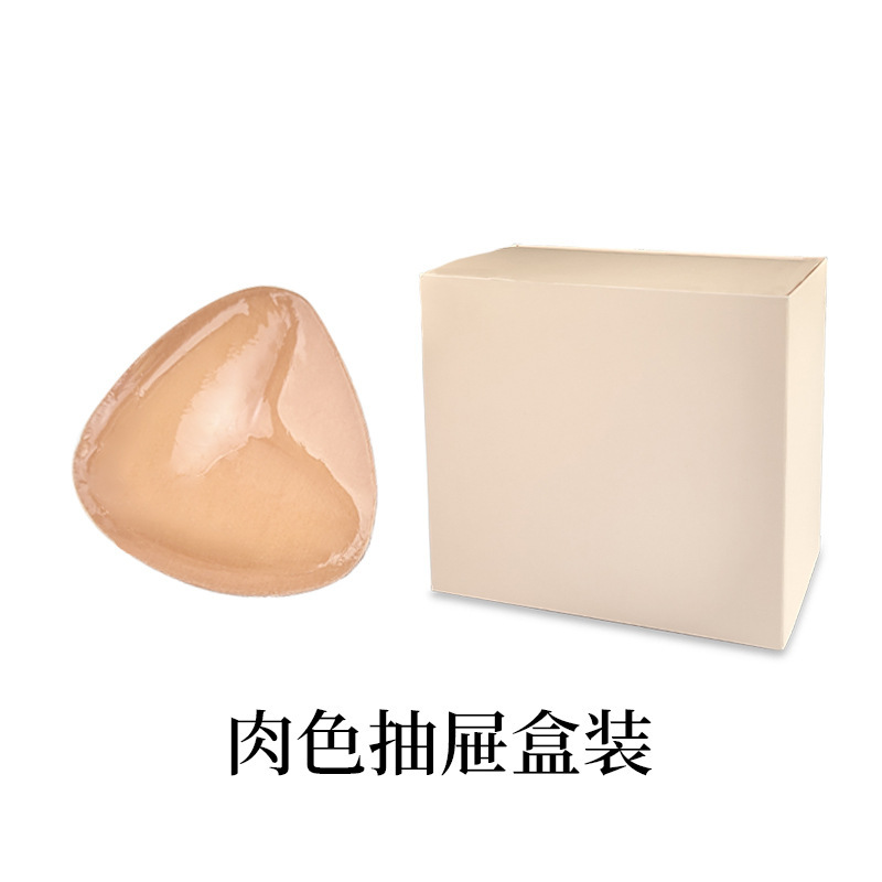 クロスボーダー三角形型厚手シリコン胸パッド、小胸を大きく見せる、女性用プッシュアップ水着・タイツ用両面粘着胸パッド|undefined