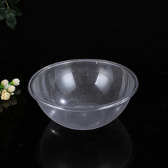 新款麻辣燙選菜盤實用大容量磨砂沙拉盤透明耐摔PC沙拉碗批發