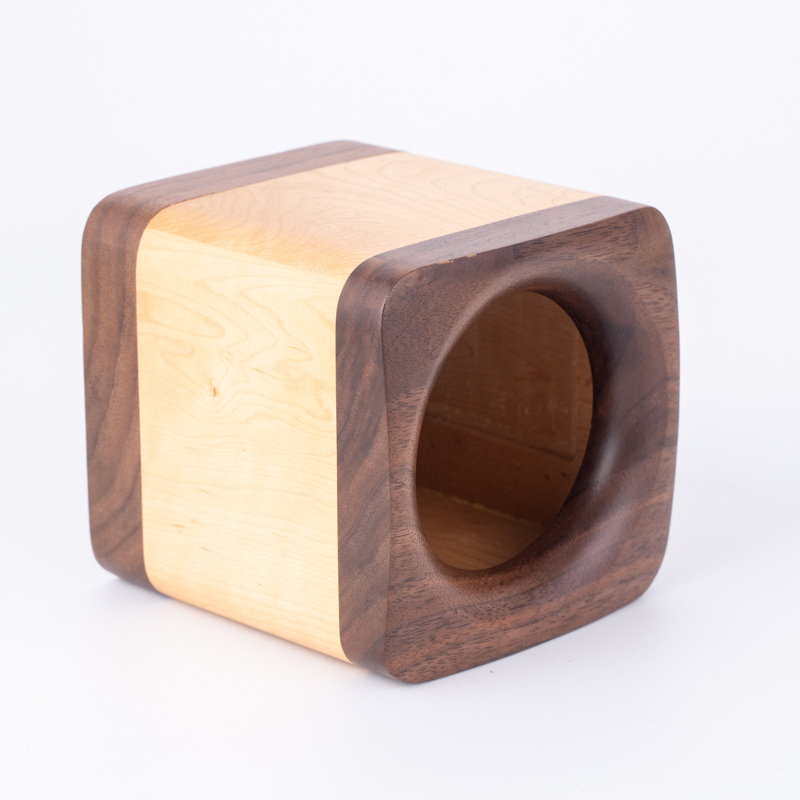 Maßgefertigtes, leeres Gehäuse aus Massivholz für tragbare Bluetooth-Lautsprecher, DIY-Audiozubehör, dekorative Verarbeitung_voghion.com