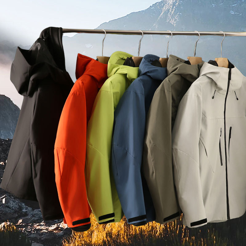 Men's Clothing jacket outdoor single layer three proof outdoor windproof and waterproof jacket _voghion.com