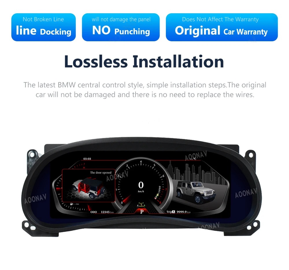 Suitable for Jeep Wrangler Jk Smart Lcd Dashboard Display Cockpit Speed Digital Display