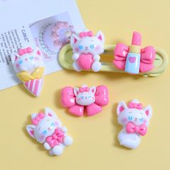 可愛美妝貓咪卡通diy奶油膠手機殼頭飾髮夾樹脂配件鞋扣飾品材料
