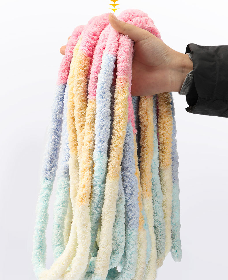 Plush warm protective handlebar covers for children's leisure tricycles, wrapped in yarn for modification and protection against bumps