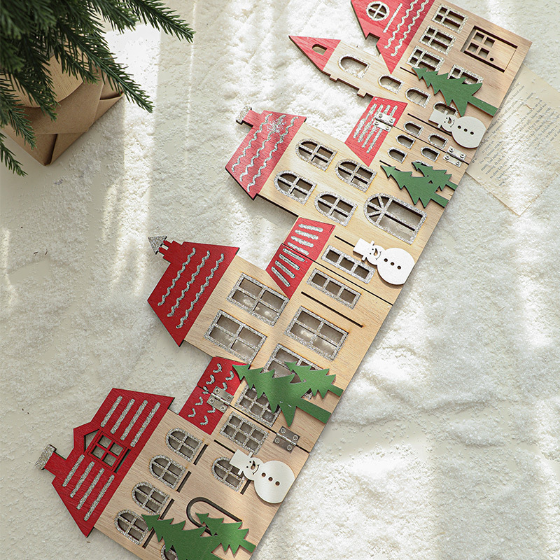 Hong Kong Heng nueva valla de madera de Navidad habitación de estilo europeo árbol de Navidad decoración de pie decoración de la ventana decoraciones de Navidad