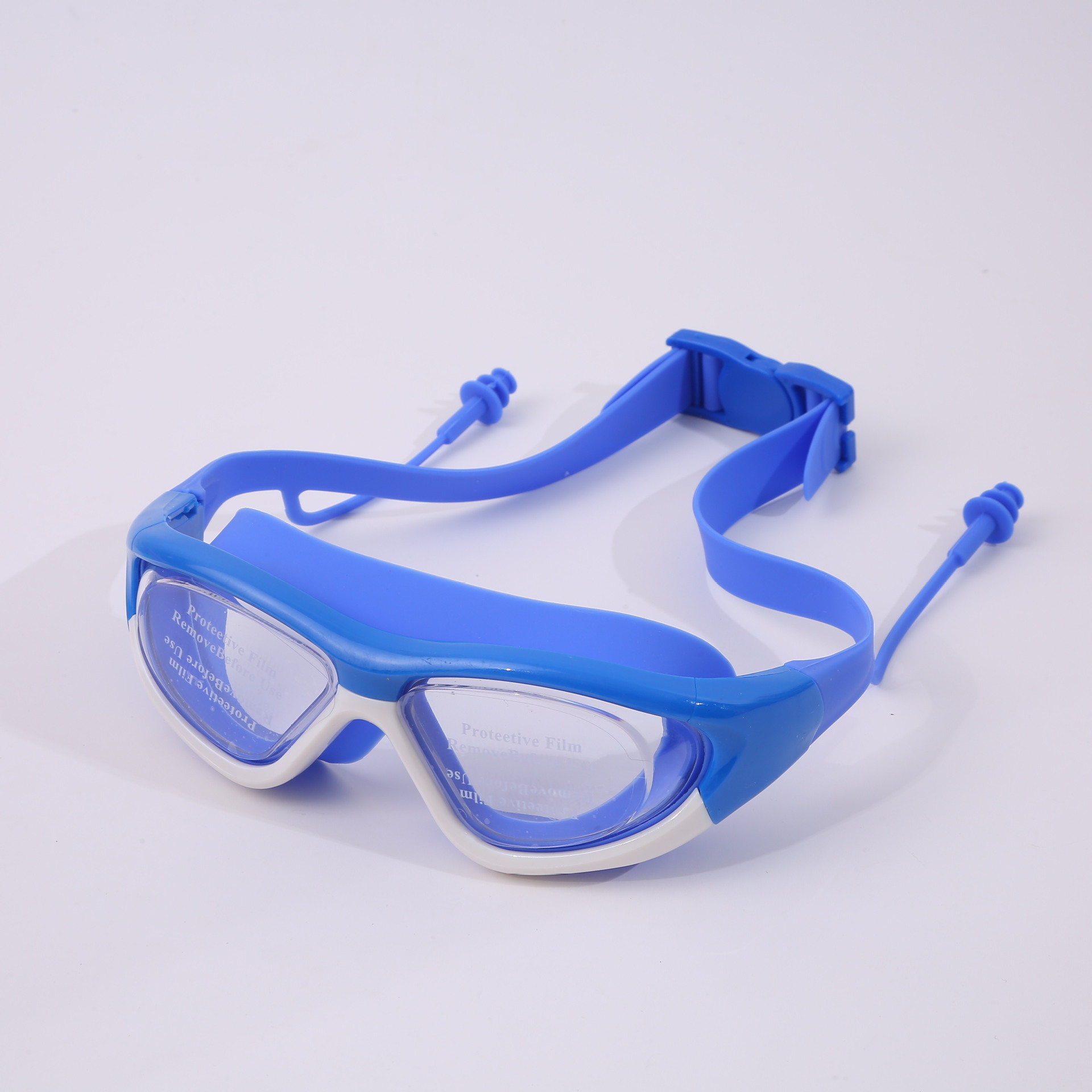 Juego de Gafas y Gorro de Natación para Niños de Policarbonato Impermeable y Antiempañante
