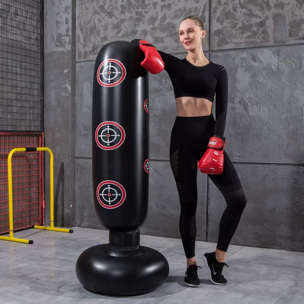 Thickened Fitness Adult Vertical Inflatable Tumbler Boxing Column Children's Inflatable Venting Sandbag Sandbag Wholesale