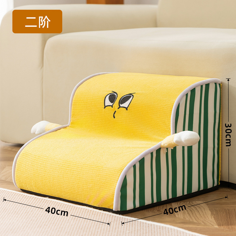 Otoño y invierno nuevo estilo de dibujos animados escaleras de mascotas escaleras de cama para perros desmontables y lavables escaleras para perros mayores estables