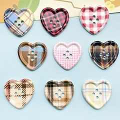 米カレー色格子愛ボタンアクセサリーdiy前髪クリップ材料携帯ケース洞靴アクセサリー卸売り