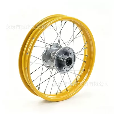 Motorcycle wheel hub, hub 1.4x17.2inch x 14inch front - rear-wheel-hub-185x14-yellow-rim