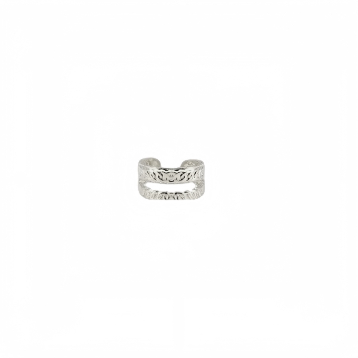 Botón de oreja de cáñamo de 2 hilos plateado 11*6mm32 #