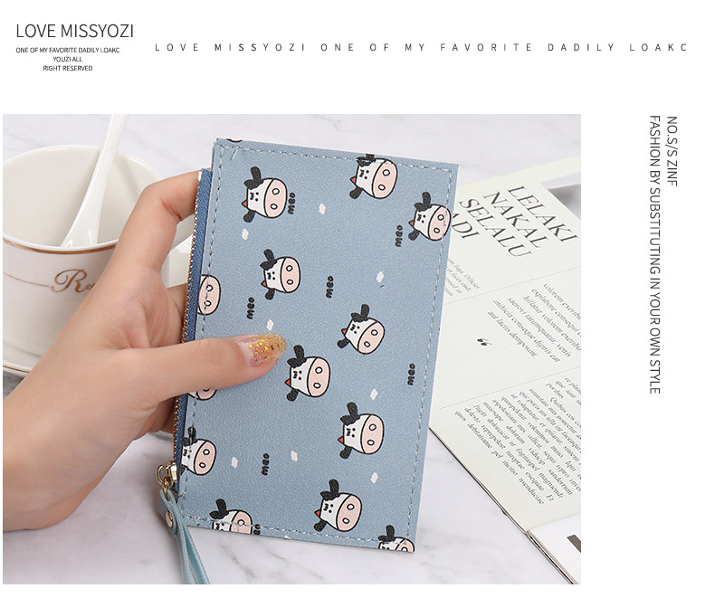 30g Weight Synthetic Leather Lining Material Zipper Closure Type Coin Purse Bags Type Business Occasion PU Leather Material Cows Pattern All Seasons Season Women'S Gender Fashion Style Square Shape Sewing Craft Fashion Cows Square Zipper Coin Purse 1
