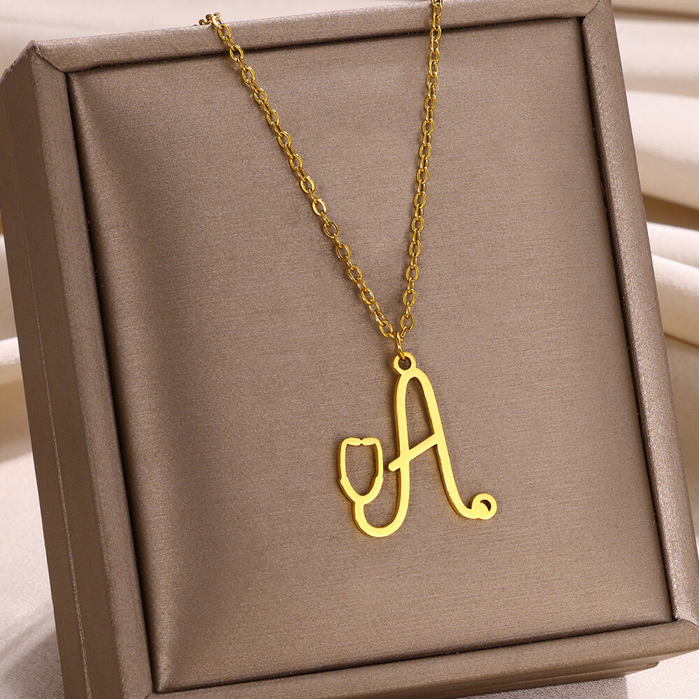 Acier Inoxydable Style Simple Lettre Placage Pendentif display picture 4