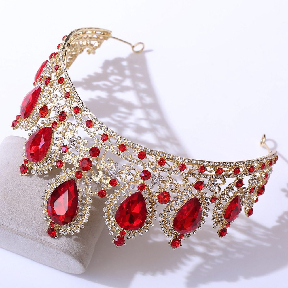 410g Weight Crown Hair Accessories Type 1 Piece Quantity Wedding, Birthday, Festival Occasion Alloy Material Crown Pattern Women's Gender Diamond Design Elegant, Romantic Style Elegant Romantic Women's Crown Alloy Diamond Crown 7