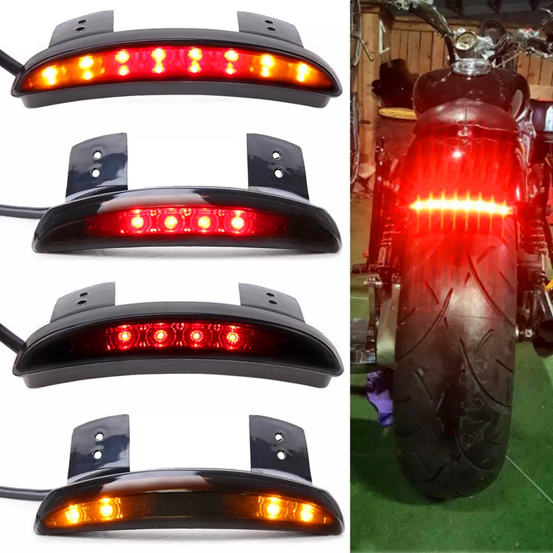 Motorcycle Accessories Harley Xl883/1200 Retro Modified Rear Fender Led Tail Light Brake Light Driving Light