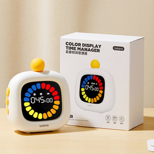 Bainshi Kidsren's Visual Time Manager Color Screen Bluetooth Charging Silent Timer Student Timing Alarm Clock