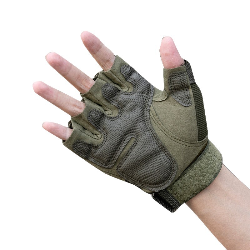 Guantes tácticos transfronterizos para hombres y mujeres al aire libre ZS - 001 entrenamiento deportivo de protección de medio dedo al aire libre fanáticos militares especiales montar