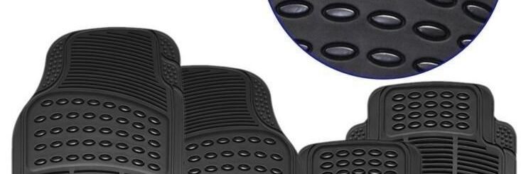 Dustproof foot mat, car floor mat, small bull-eye design, suitable for PVC solid color car floor mats, single piece, all-season, waterproof