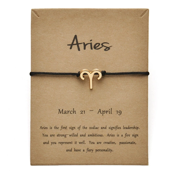Aries black gold bracelet