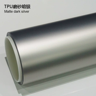 Auto Color Change Film — Wrap High Stain Resistance Self-Healing - tpu-frosted-dark-silver-1524m15m