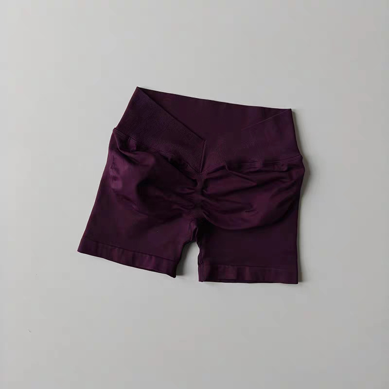 Amazon trasero V cintura alta elástica caderas abdominales sin costuras pantalones cortos panty sin costuras pantalones cortos mujeres image 19