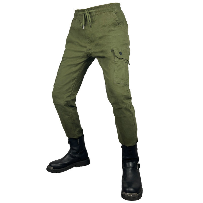 LOONG BIKER pantalones de montar en motocicleta de los hombres de la motocicleta multi-bolsa casual pantalones anti-caída tobillo-atado equipo de protección pantalones de la motocicleta