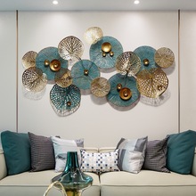 跨境亚马逊法式轻奢铁艺壁饰客厅沙发背景墙高档壁挂酒店创意挂饰