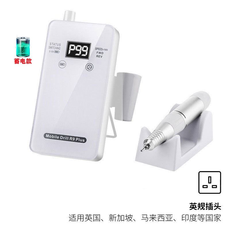 Amoladora de uñas transfronteriza Amoladora de uñas de almacenamiento eléctrico Amoladora de uñas de bajo ruido 30000rpm Despojadora de uñas profesional