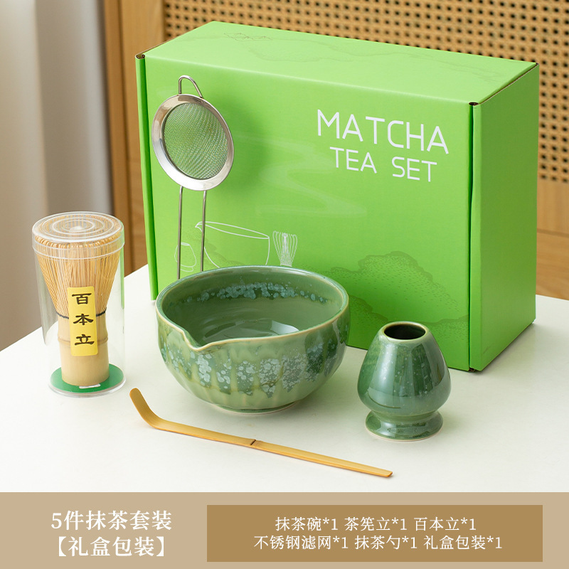 日本クロスボーダー Amazon 抹茶セット セラミック抹茶ボウル 茶筅 立百本立 宋代茶ツール 注ぎ口付き|undefined