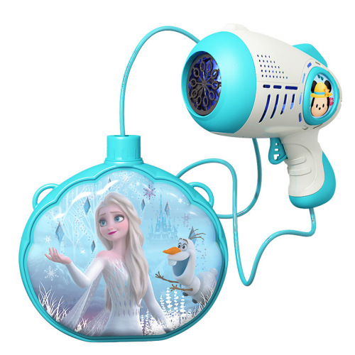 正版授权迪士尼冰雪奇缘背包泡泡机十孔泡泡枪夏季戏水网红泡泡机