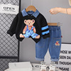 Cartoon autumn set for boys, sleeves, children's denim jeans, clothing, long sleeve, 2023 collection